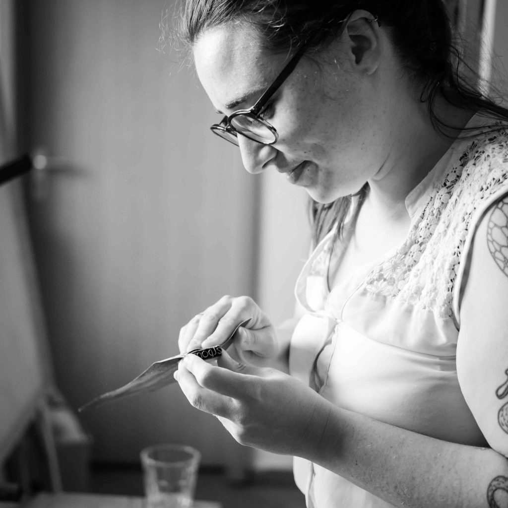 Lotte sands my wooden elpom logo stamp