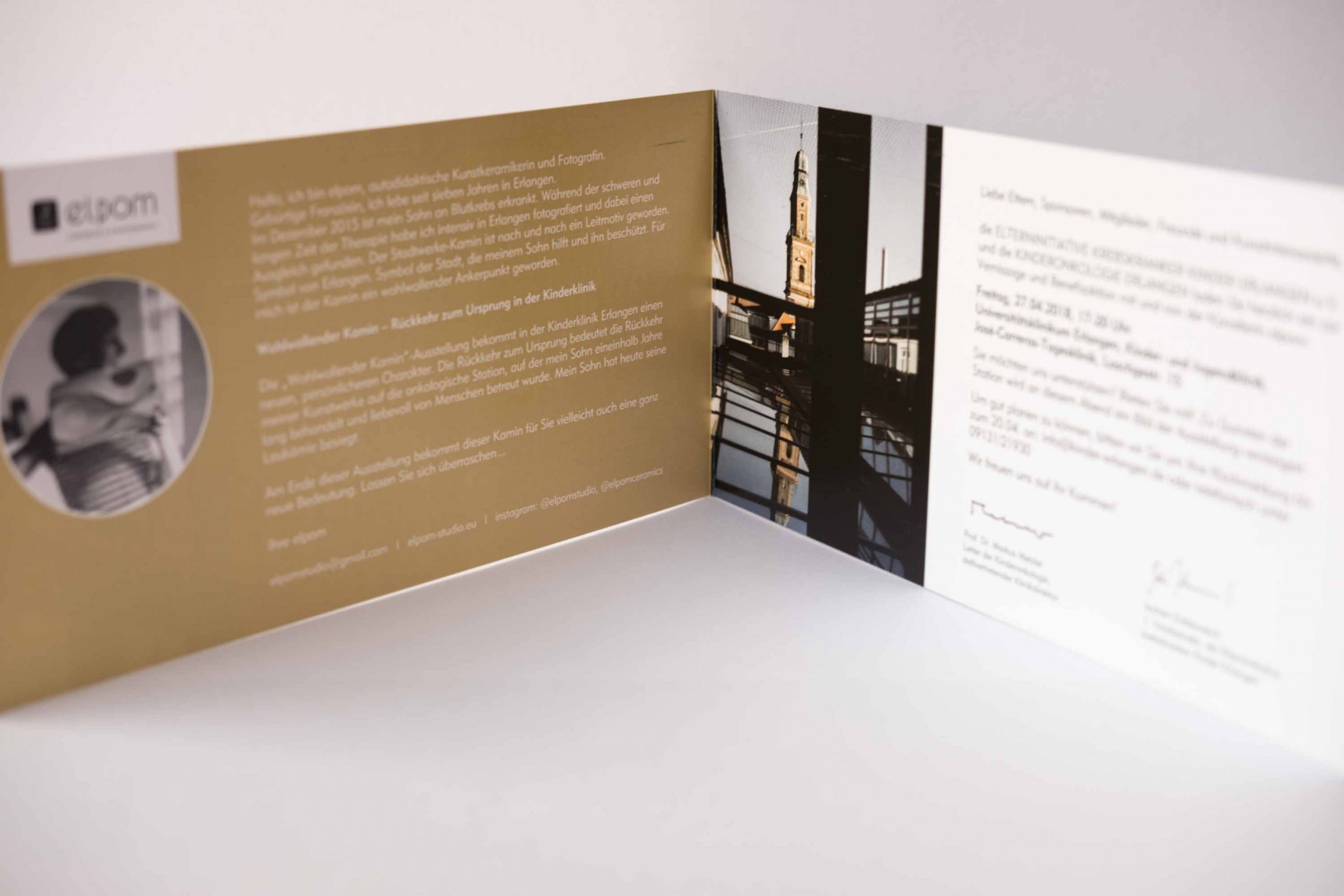 solo photography exhibition wohlwollender kamin kinderklinik erlangen flyer inside