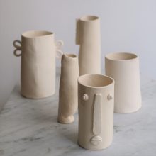initiation vase ceramique elpom ensemble creme