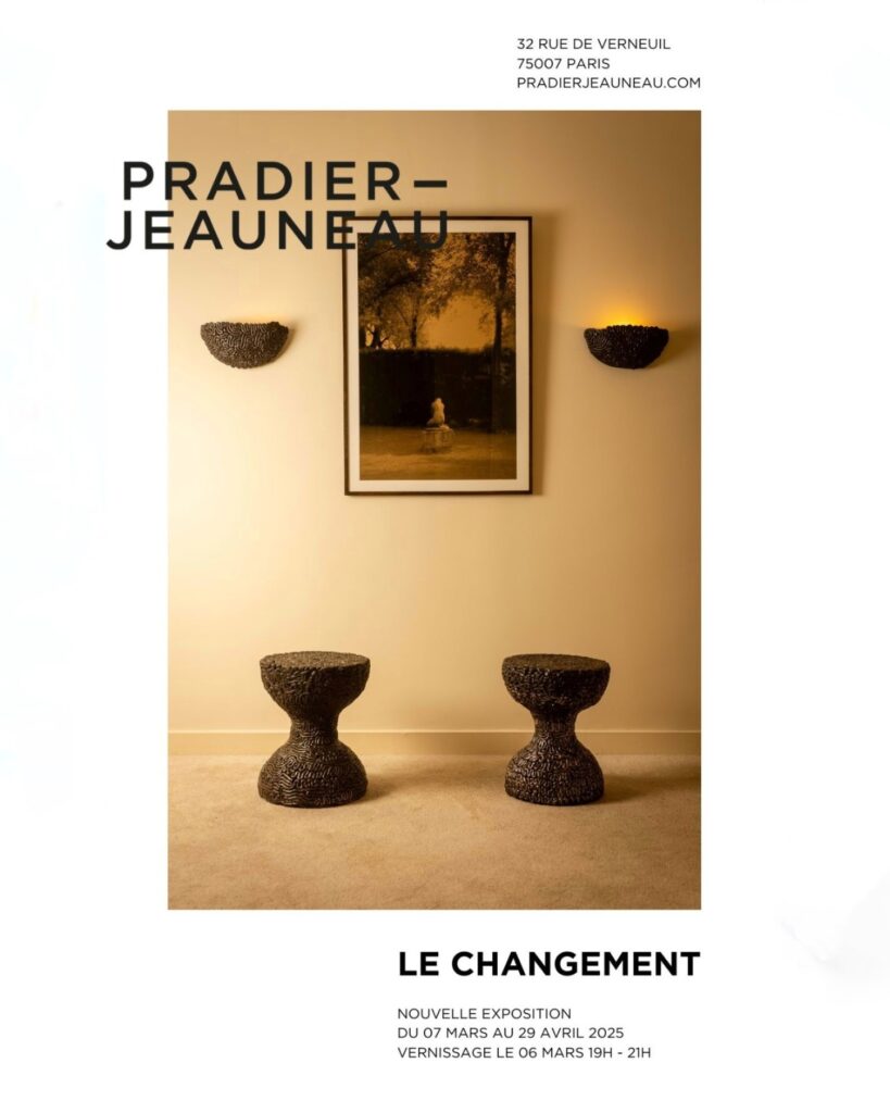 affiche exposition Le Changement Galerie Pradier Jeauneau à Paris